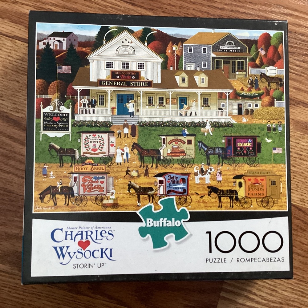 Charles Wysocki 1000 Piece  " Storin' Up " Puzzle
